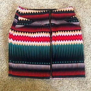 SOLD: Aztec pattern mini skirt